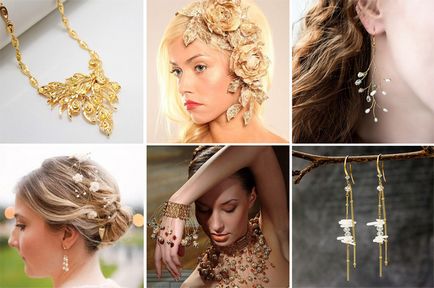 bijuterii de nunta pentru mirese, seturi de perle, sau cu cristale placate cu aur - foto și video