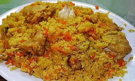 Uzbecă pilaf de pui, pregăti gustoase și acasă (uzbecă) Pilaf uzbecă cu carne de pui, gatiti delicios și de casă