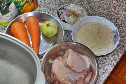 Pilaf uzbecă cu carne de pui, gatiti delicios și de casă