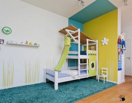 100 cele mai bune idei de design de perete în camera copiilor în fotografie