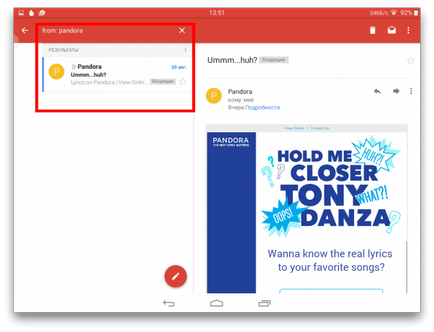 10 recepție pentru operarea rapidă cu litere într-o gmail mobil