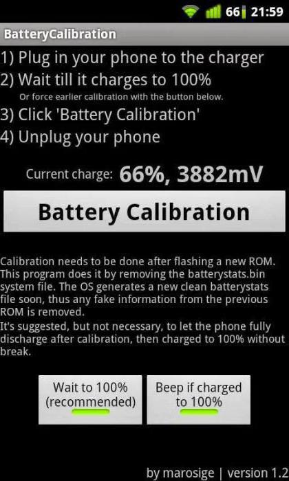 Android Baterie de calibrare non-root