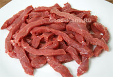Stroganoff de vită (bifstrogany) de carne de vită - o rețetă cu pas cu pas fotografii