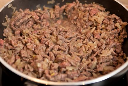 Carne de vită Stroganoff reteta clasica cu pas cu pas fotografii