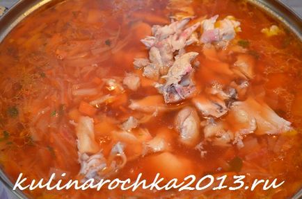 Supa cu carne de pui - găti delicioase, frumos și confortabil!