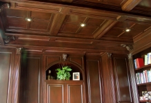 Plafonul mantale într-o casă de lemn în imagini materiale, modul de a face propriile lor mâini