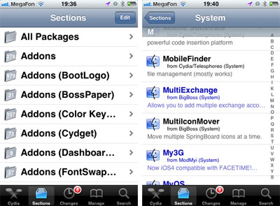 Cydia pentru iPhone, programe de mere iPhone