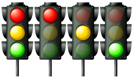 Copii despre semafoare și reguli de trafic, nachalochka