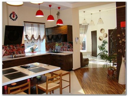 Design de bucătărie cu o cameră de zi, sfaturi de design (foto), bucătărie de design, design interior, reparații, fotografii