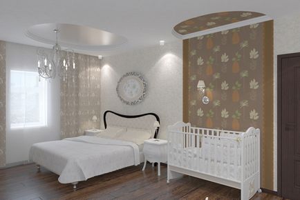 Proiectarea un dormitor cu un pat de copii, de design dormitor