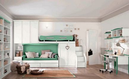 Design dormitor cu un pat de copii - soluții interesante fotografie