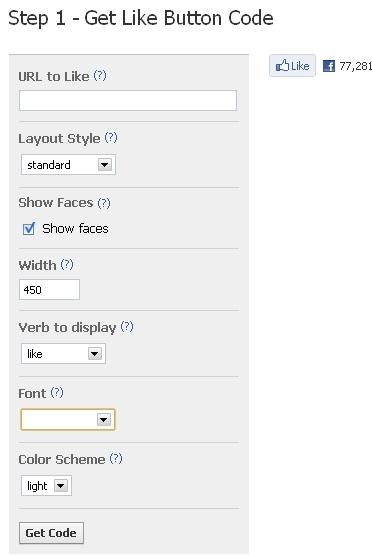 Adăugarea unui widget „Îmi place“ (VKontakte) și Facebook ca butonul (Facebook) pe blog