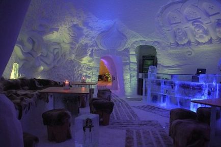 Casa igloo de zăpadă și gheață eschimoșilor