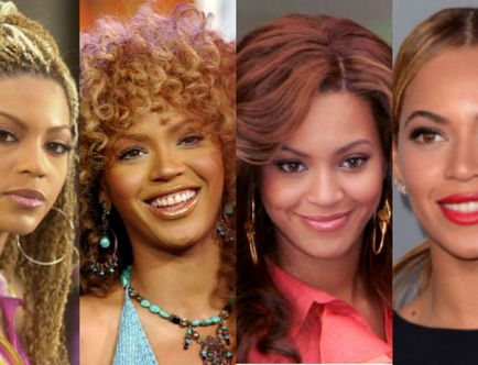 Evoluția imaginii Beyonce modul de a schimba coafura si make-up celebritati