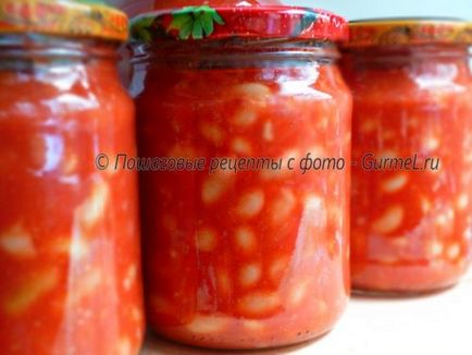 Fasole in sos de tomate pentru iarna