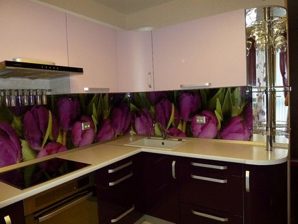 Design Violet bucătărie, o combinație de culori (70 foto reale), bucătărie de design, design interior, reparații, fotografii