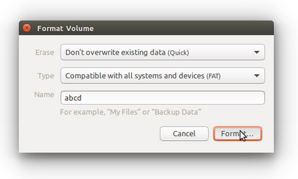 Formatarea pendrive în Linux, losst