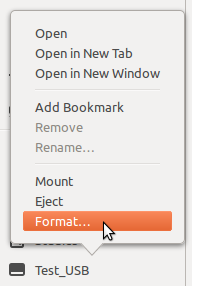 Formatarea pendrive în Linux, losst