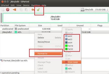 Formatarea pendrive în Linux, losst