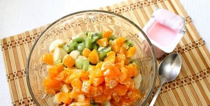 Salata de fructe cu iaurt retete cu fotografii, calorii