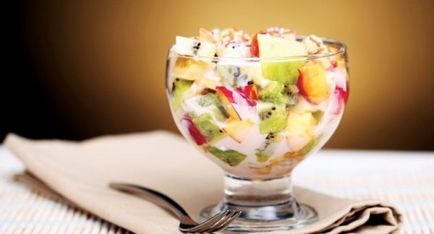 Salata de fructe cu iaurt retete cu fotografii, calorii