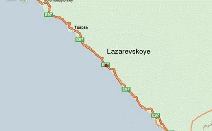 Unde este Lazarevskoye Marea Neagră, Lazarevskoye
