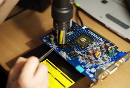 Instrucțiuni de încălzire și de memorie chips-uri GPU placa video