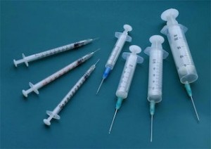 seringi de insulină și stilou
