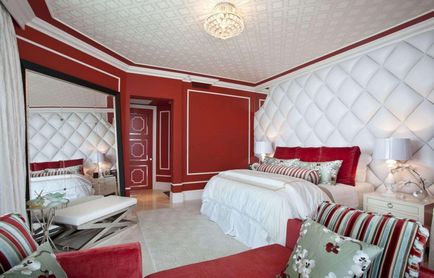 interior Dormitor cu tapet combinație armonioasă de două tipuri (40 poze) (două) interior Dormitor cu tapet combinație armonioasă de două tipuri (40 poze)