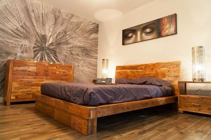 interior Dormitor cu tapet combinație armonioasă de două tipuri (40 poze) (interior) interior Dormitor cu tapet combinație armonioasă de două tipuri (40 poze)
