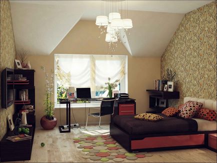 interior Dormitor cu tapet combinație armonioasă de două tipuri (40 poze) (tapet) interior Dormitor cu tapet combinație armonioasă de două tipuri (40 poze)