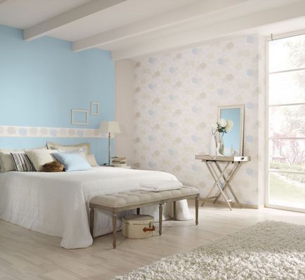 interior Dormitor cu tapet combinație armonioasă de două tipuri (40 poze) (tapet) interior Dormitor cu tapet combinație armonioasă de două tipuri (40 poze)