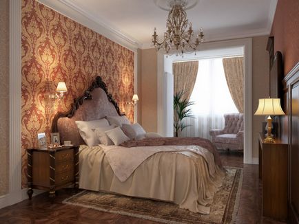 interior Dormitor cu tapet combinație armonioasă de două tipuri (40 poze) (dormitoare) interior Dormitor cu tapet combinație armonioasă de două tipuri (40 poze)