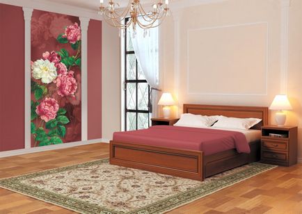 interior Dormitor cu tapet combinație armonioasă de două tipuri (40 poze) (două) interior Dormitor cu tapet combinație armonioasă de două tipuri (40 poze)