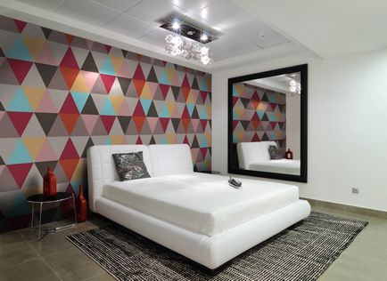 interior Dormitor cu tapet combinație armonioasă de două tipuri (40 poze) (tapet) interior Dormitor cu tapet combinație armonioasă de două tipuri (40 poze)