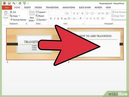 Cum să adăugați tranziții powerpoint