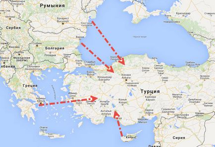 Cum se ajunge la Turcia fără aeronave