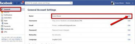 Cum se schimba numele pe datele personale facebook edita
