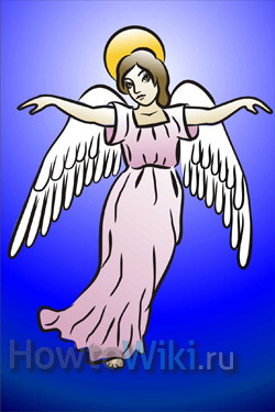 Cum de a desena un înger în etape (fotografii și video)