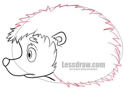 Cum de a desena un arici în etape, lessdraw
