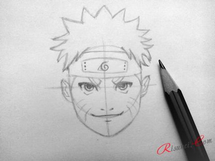 Cum de a desena Naruto, desene in creion în etape