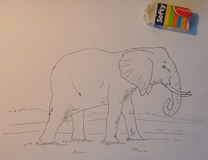 Cum de a desena un elefant, trage treptat în creion, copilul meu