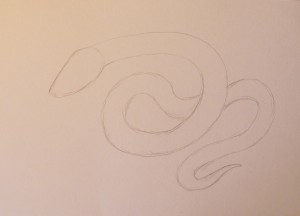 Cum de a desena un șarpe, trage treptat în creion, copilul meu