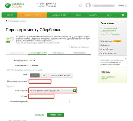 Cum de a plăti prin intermediul Sberbank pas on-line cu instrucțiuni pas cu pas și un memento pentru a utiliza