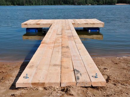 Cum de a construi un cheu (platformă) la râu cu mâinile lor, care metoda de instalare pentru a alege