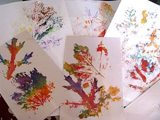 Cum să elaboreze frunze și copaci cu ajutorul unui tablou de frunze neobișnuit cu copii ~ karapuzovedenie