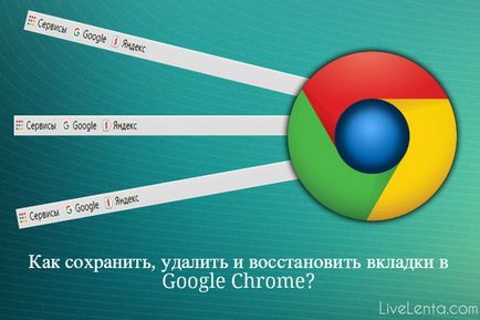 Cum de a salva, șterge și restabiliți filele din Google Chrome (Google Chrome)