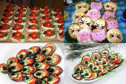 Cum de a decora o masa pentru copil ziua de naștere, decorare de feluri de mâncare și salate