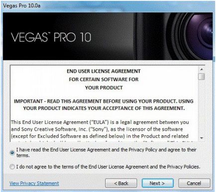 Cum se instalează descriere Sony Vegas cu fotografii