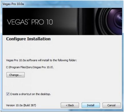 Cum se instalează descriere Sony Vegas cu fotografii
